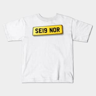 SE19 NOR Upper Norwood Number Plate Kids T-Shirt